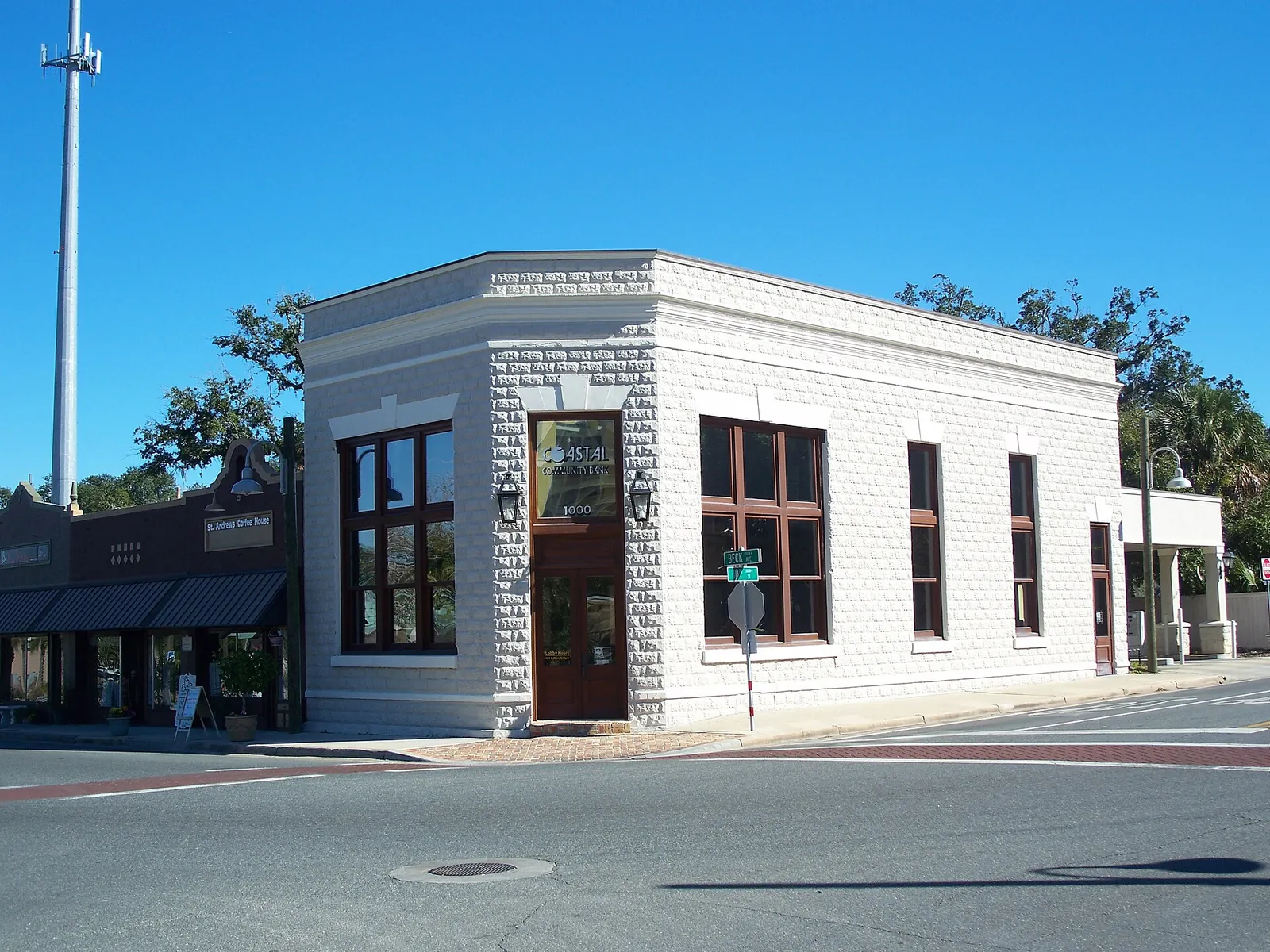 The old St. Andrew Bank building in the St. Andrews neighborhood of Panama City