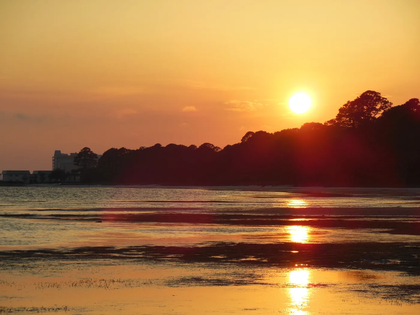 Sunset over St. Andrew Bay from Panama City.